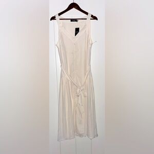 Lauren Ralph Lauren Georgette Belted Fit & Flare Dress Women‎ 12 Elegant NEW